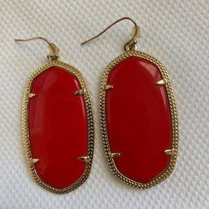 Kendra Scott Danielle Drop Earrings in Bright Red